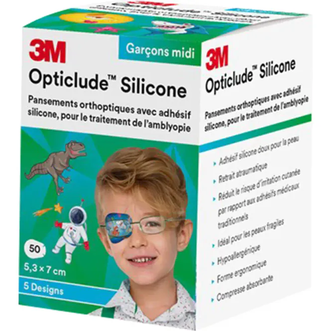 Hovedbilde Opticlude Silicone Øyelapper Midi Gutt 50 stk