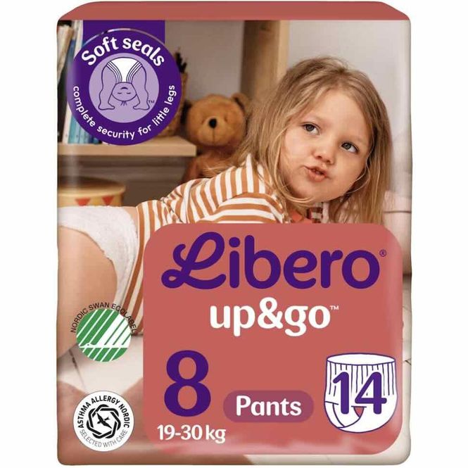 Hovedbilde Libero Up&Go 8 Buksebleier 19-30 kg 14 stk 
