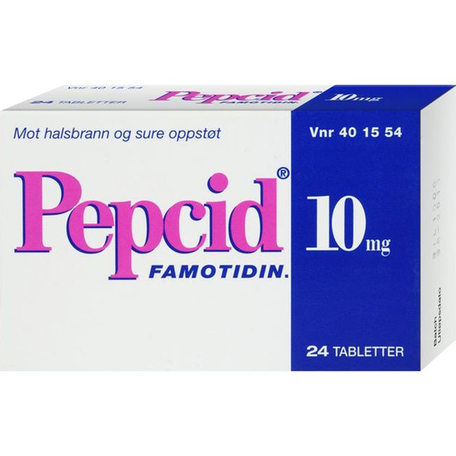 Hovedbilde Pepcid Tabletter 10 mg 24 stk