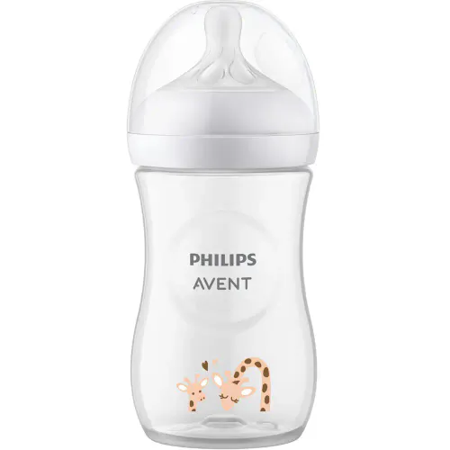 Avent Natural Response Baby Bottle Giraffe 1m+ 260 ml