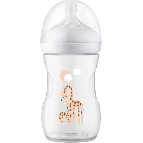 Avent Natural Response Baby Bottle Giraffe 1m+ 260 ml