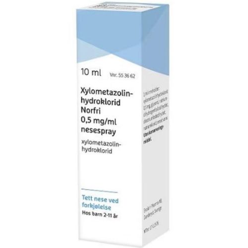 Xylometazolinhydroklorid Norfri Nesespray 0,5 mg/ml 10 ml