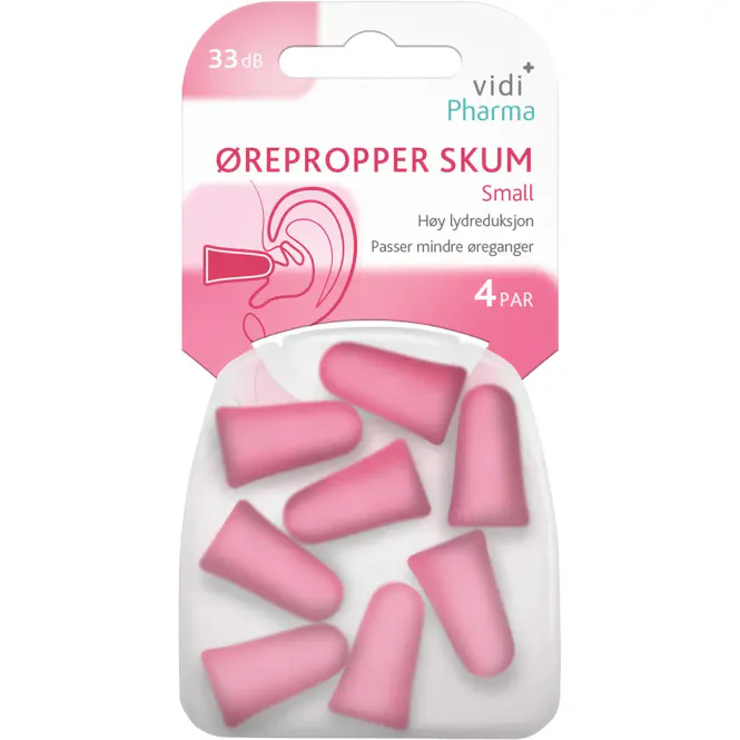 Hovedbilde Vidi Pharma Ørepropper Skum Small 4 par