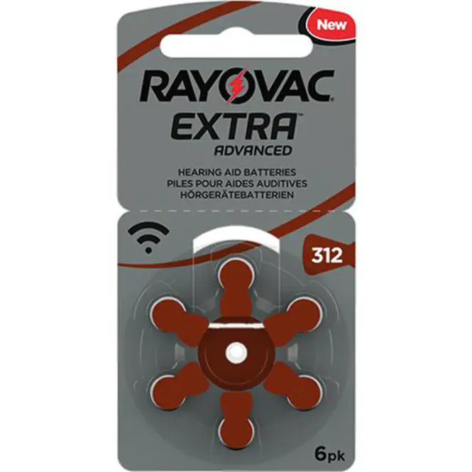 Hovedbilde Rayovac Extra Advanced 312 Høreapparatbatteri 6 stk