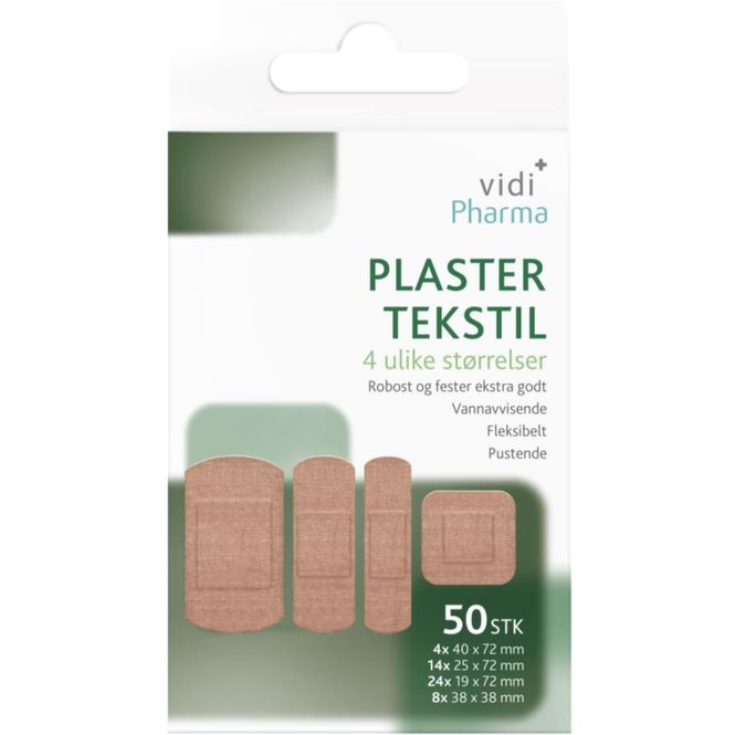 Hovedbilde Vidi Pharma Plaster Tekstil Mix 50 stk