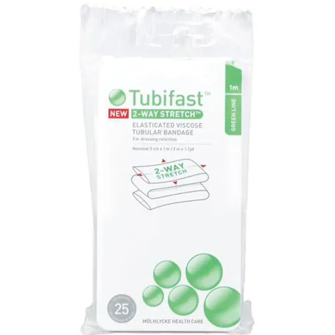 Hovedbilde Tubifast Tubebandasje Grønn 5 cm x 1 m 1 stk