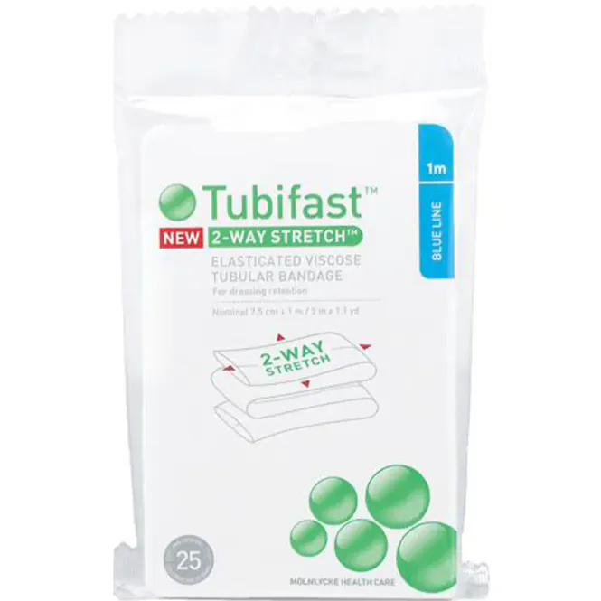 Hovedbilde Tubifast Tubebandasje Blå 7,5 cm x 1 m 1 stk