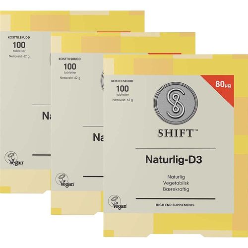 SHIFT D3 80 mcg Megapack - 3 x 100 tabletter