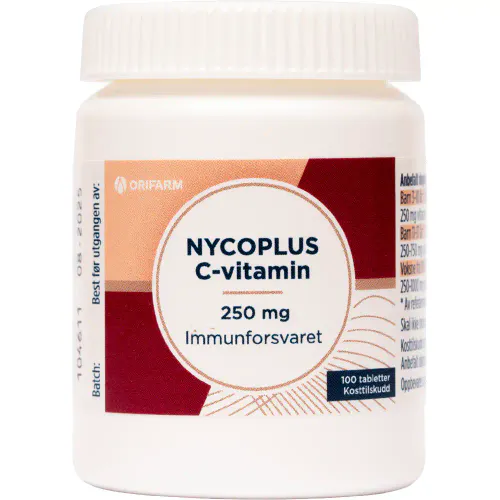 Nycoplus C-vitamin 250 mg Tabletter 100 stk