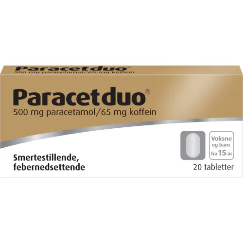 Paracetduo Tabletter 500/65 mg 20 stk