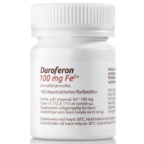 Duroferon 100 mg Høydose Jerntabletter 100 stk