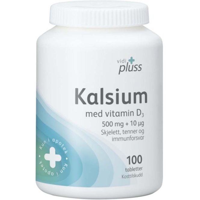 Hovedbilde Vidi Pluss Kalsium m/D-vitamin 100 stk