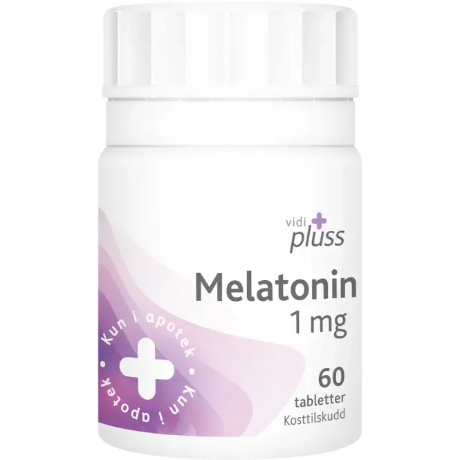 Hovedbilde Vidi Pluss Melatonin 1 mg Tabletter 60 stk
