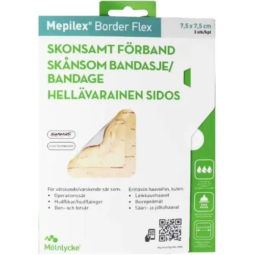 Mepilex Border Flex 7,5 x 7,5 cm 3 stk 