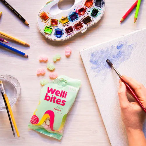 Wellibites Hyllebær & Bringebær 70 g