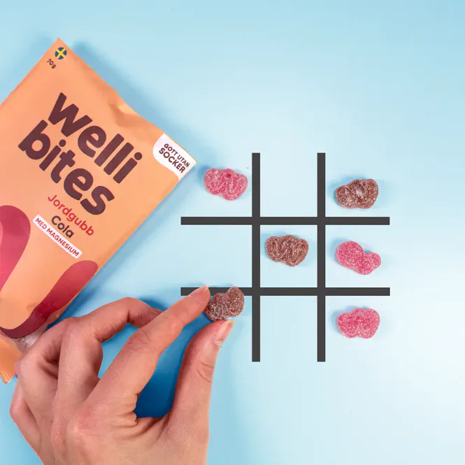 Hovedbilde Wellibites Jordbær & Cola 70 g