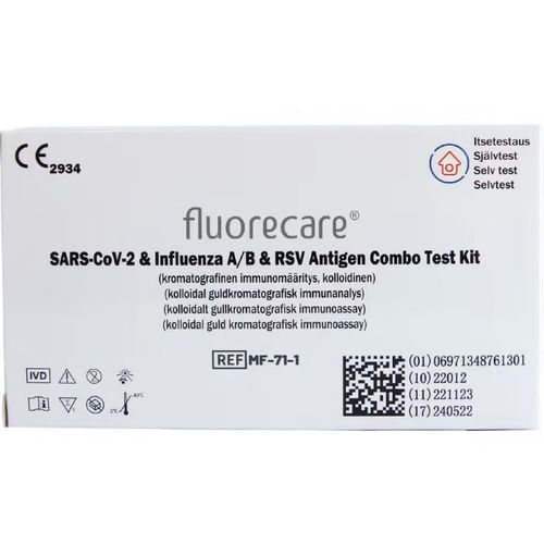 Fluorecare 4-i-1 Selvtest For Covid-19, Influensa A/B + RS-Virus