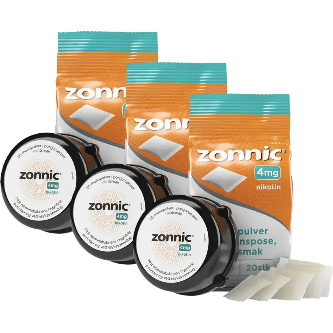 Hovedbilde Zonnic 4 mg Mint Megapack - 3 x 20 stk