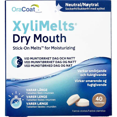XyliMelts Nøytral Klebetabletter 40 stk