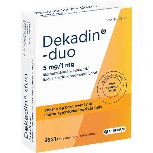 Dekadin-Duo Sugetabletter Honning 36 stk