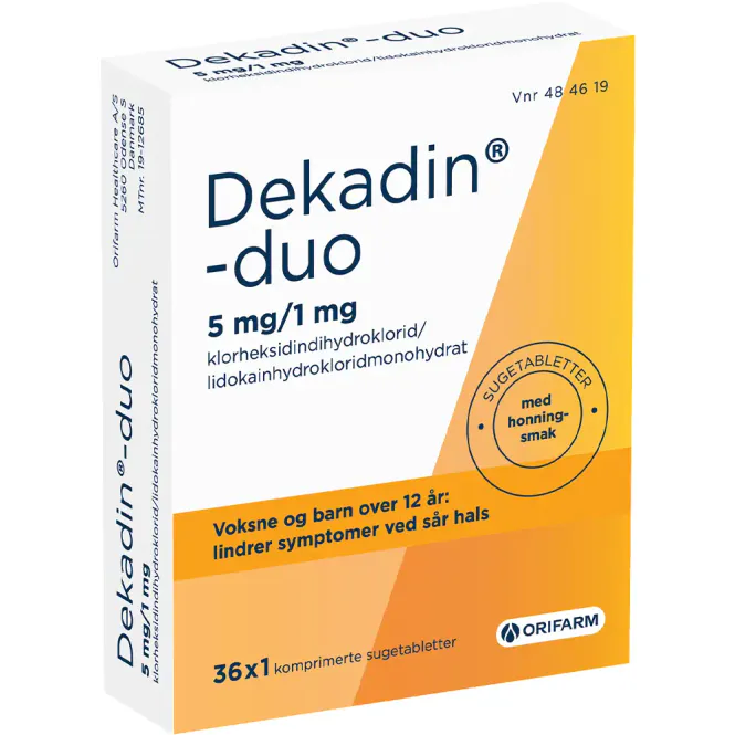 Hovedbilde Dekadin-Duo Sugetabletter Honning 36 stk