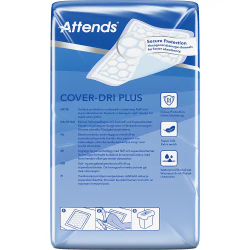 Attends Cover-Dri Plus 60 x 60 cm 50 stk