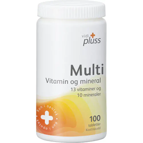 Vidi Pluss Multi Vitamin & Mineral 100 stk
