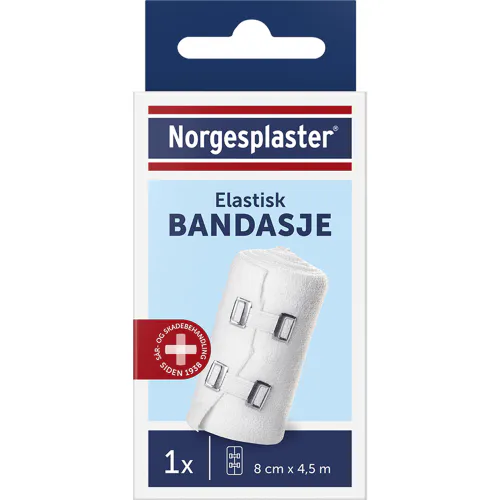 Norgesplaster Elastisk Bandasje 8 cm x 4,5 m 1 stk