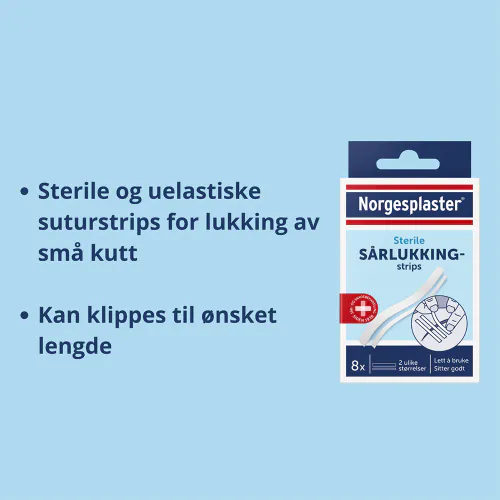 Norgesplaster Sårlukkingstrips 8 stk