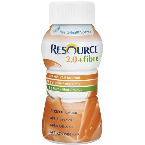 Resource 2.0+Fibre Næringsdrikk Aprikos 4x200 ml