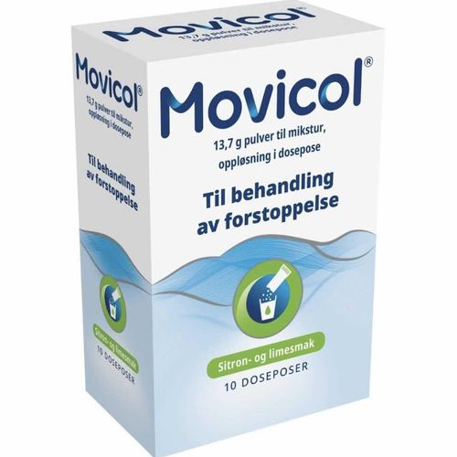 Movicol Pulver Mikstur Lime & Sitron 10 doser