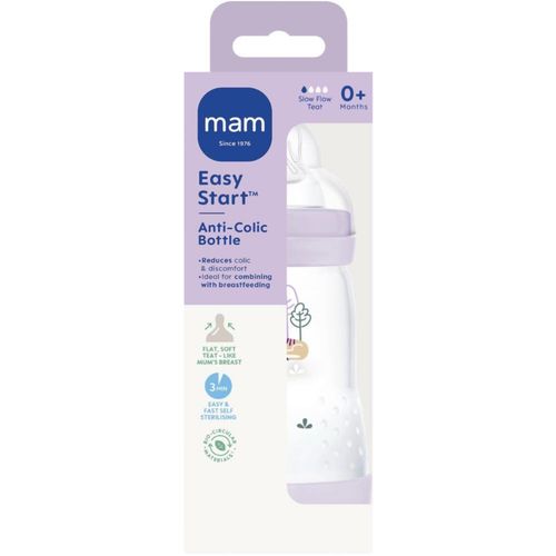 Mam Easy Start Anti-Colic Tåteflaske Lilla 260 ml 1 stk