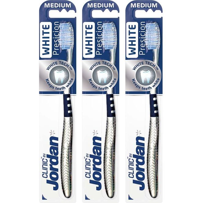 Hovedbilde Jordan Precision White Megapack - 3 tannbørster