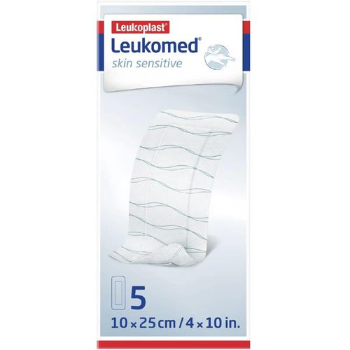 Leukomed Skin Sensitive Sårbandasje 10 x 25 cm 5 stk 