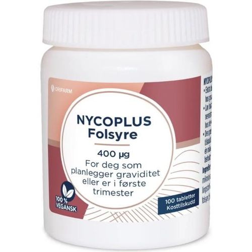 Nycoplus Folsyre 400 µg Tabletter 100 stk