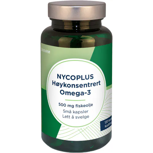 Nycoplus Høykonsentrert Omega-3 500 mg Kapsler 120 stk
