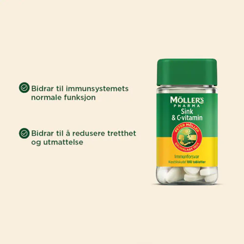 Møllers Pharma Sink & Vitamin-C Tabletter 100 stk