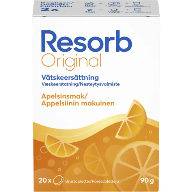 Hovedbilde Resorb Original Appelsin Brusetabletter 2 x 10 stk
