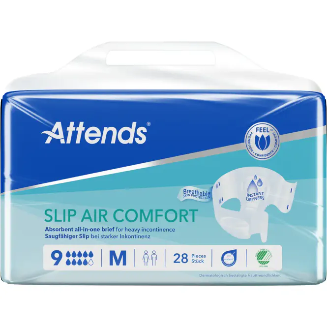 Hovedbilde Attends Slip Air Comfort 9 M Teipbleier 28 stk