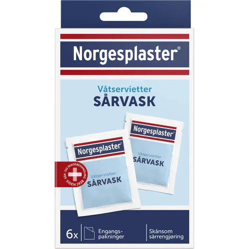 Norgesplaster Sårvask 6 stk