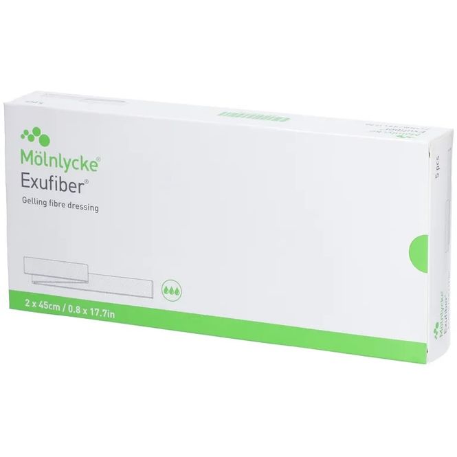 Hovedbilde Exufiber Fiberbandasje 2x45 cm 5 stk 