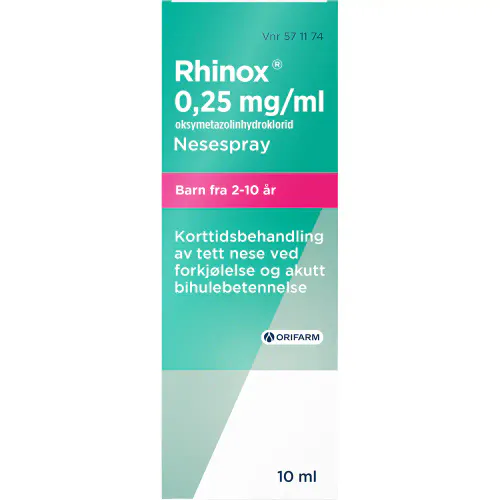 Rhinox Nesespray 0,25 mg/ml 10 ml