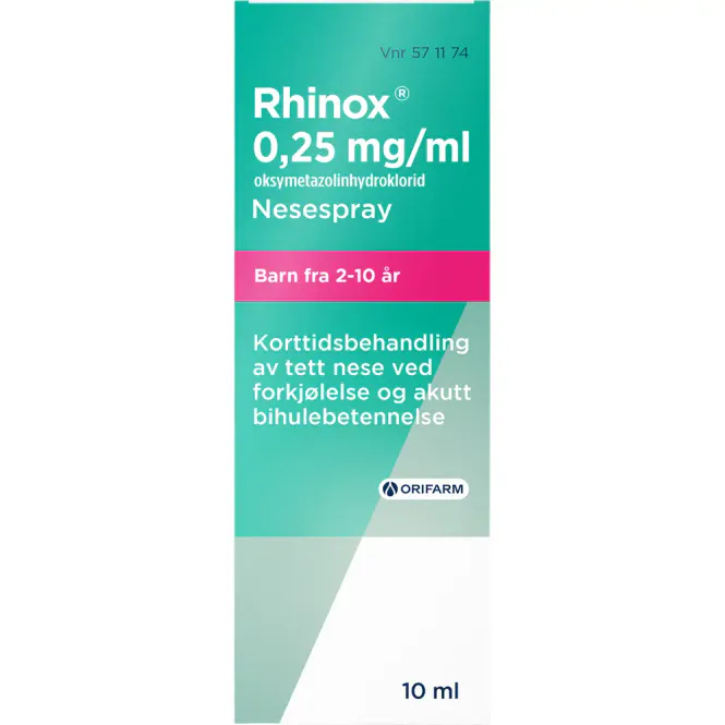 Hovedbilde Rhinox Nesespray 0,25 mg/ml 10 ml