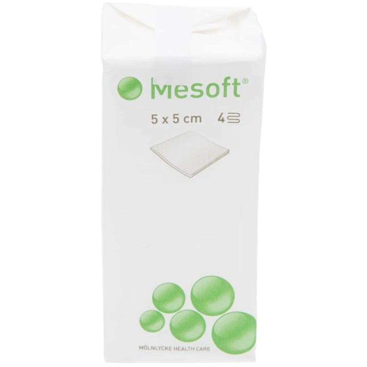 Mesoft Usterile Tørre Kompresser 5 x 5 cm 100 stk