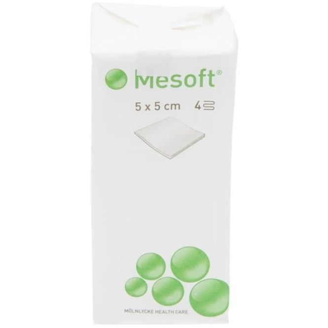 Hovedbilde Mesoft Usterile Tørre Kompresser 5 x 5 cm 100 stk