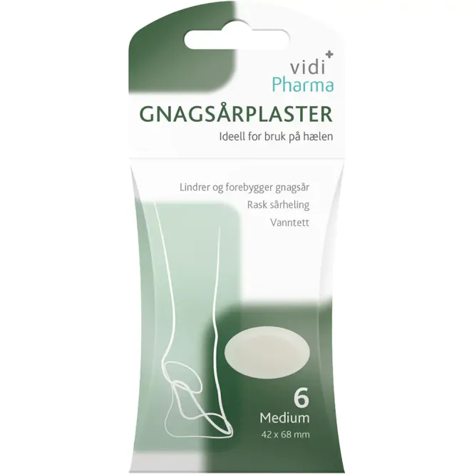 Hovedbilde Vidi Pharma Gnagsårplaster Medium 6 stk