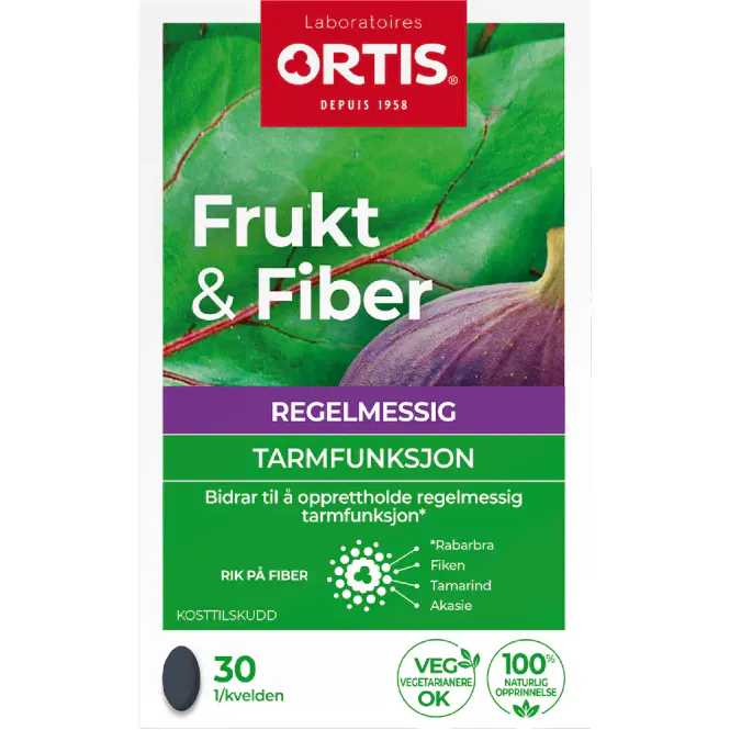Hovedbilde Frukt & Fiber Tabletter 30 stk