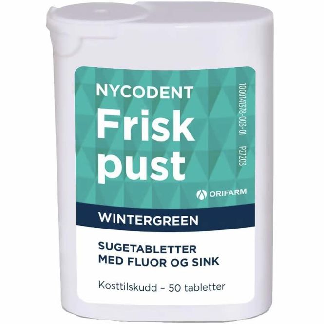Hovedbilde Nycodent Frisk Pust Sugetabletter Wintergreen 50 stk 