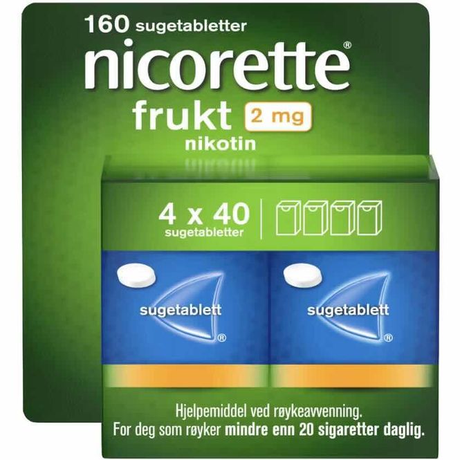 Hovedbilde Nicorette Sugetabletter 2 mg Frukt 4x40 stk
