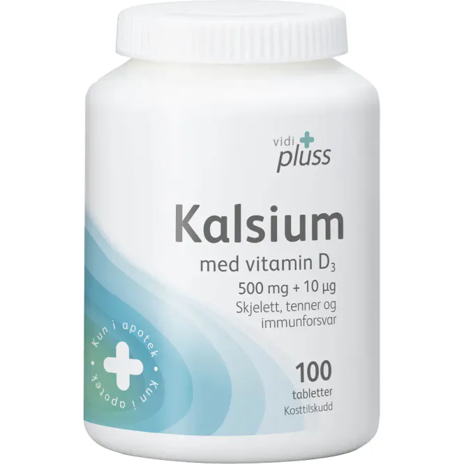 Hovedbilde Vidi Pluss Kalsium m/D-vitamin 100 stk